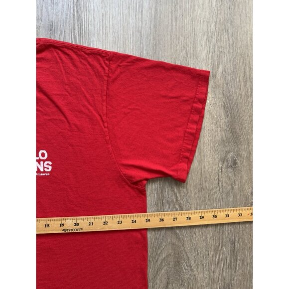 Vintage Y2K Polo Jean Ralph Lauren Coconut Art Logo Red Shirt XL Streetwear Hype - Picture 6 of 7
